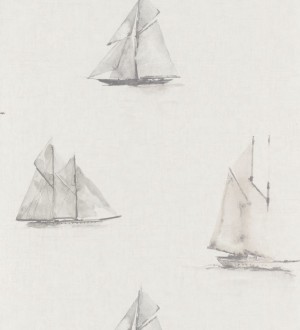 Papel pintado barcos de acuarela estilo náutico beige Bristol Boats 126565