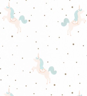 Papel pintado infantil de unicornios Candy Unicorns 126690