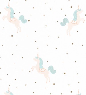 Papel pintado infantil de unicornios Candy Unicorns 126690