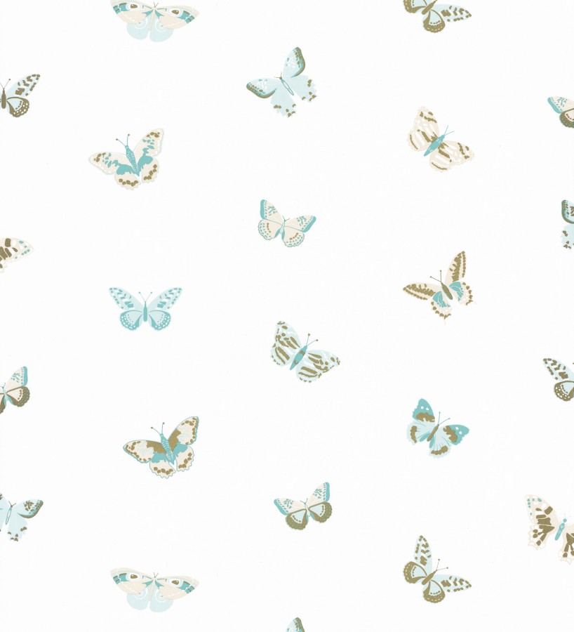 Papel pintado infantil mariposas turquesa Sweet Butterflies 126699