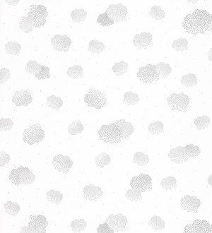 Papel pintado infantil de nubes difuminadas gris Tiny Clouds 126706