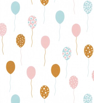 Papel pintado infantil de globos de colores Little Ballons 126707