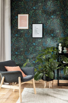 Papel pintado ramilletes de hojas Elowen Forest 126753