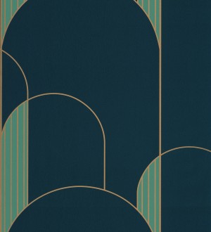 Papel pintado geométrico estilo art decó Leiko Modern 126836