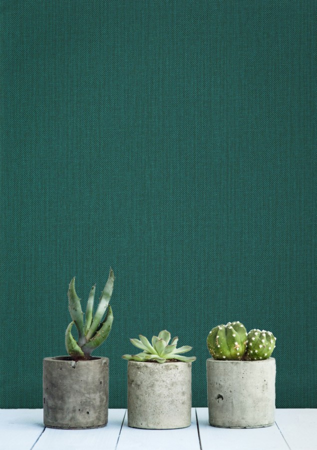 Papel pintado liso texturizado turquesa oscuro  Melvin Texture 126972