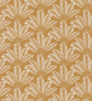 Papel pintado hojas de estilo africano ocre Sumatra 127049