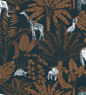 Papel pintado animales africanos en la jungla Family Jungle 127052