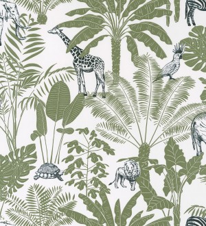 Papel pintado animales africanos en la jungla Family Jungle 127054