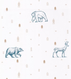 Papel pintado de ciervos y osos Alaska Animals 127062