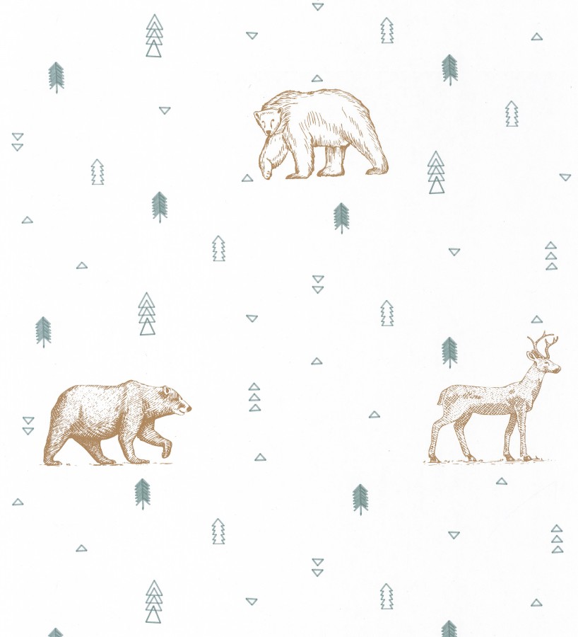 Papel pintado de ciervos y osos Alaska Animals 127063