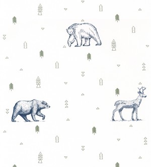 Papel pintado de ciervos y osos Alaska Animals 127064