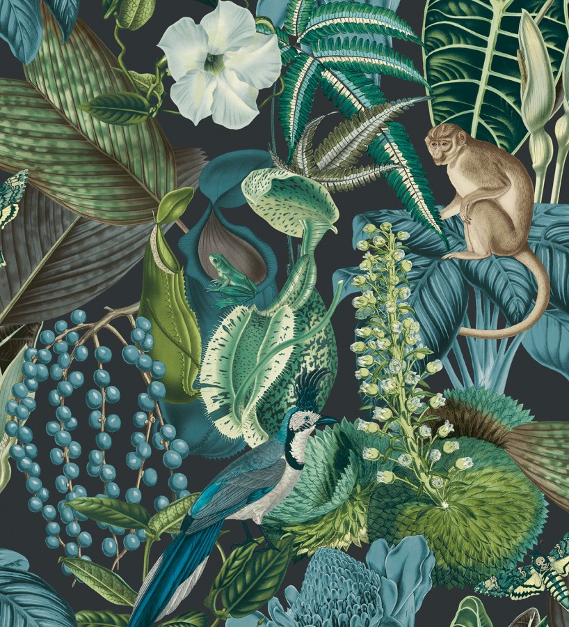 Papel pintado tropical de monos en la jungla Samoa Jungle 127210