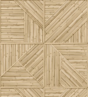 Papel pintado geométrico de cañas de bambú Tamarindo Hemp 127213