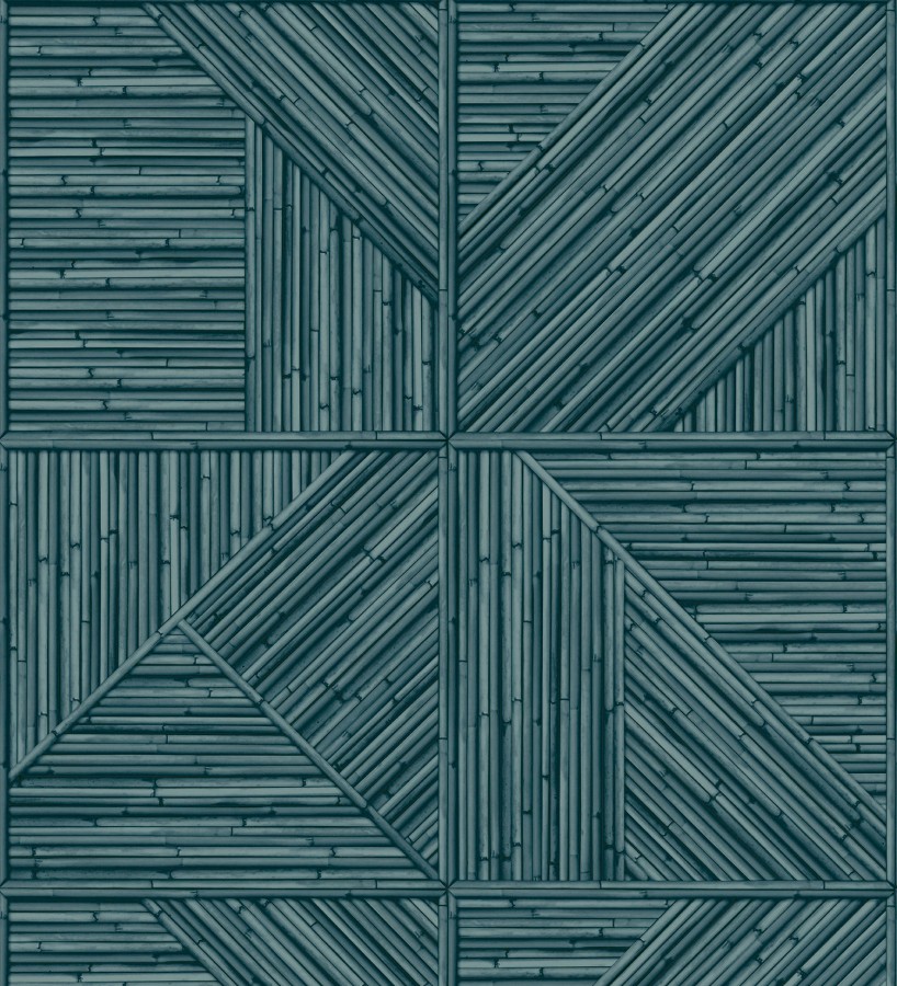 Papel pintado geométrico de cañas de bambú Tamarindo Hemp 127214
