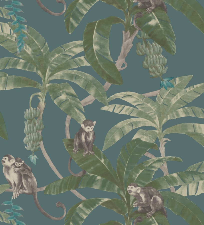 Papel pintado de monos en plataneras Monkey Palms 127326