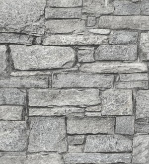 Papel pintado muro de piedra estilo rústico Agora Stone 127384