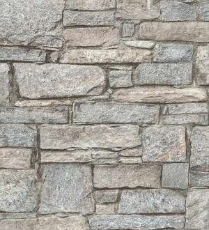 Papel pintado muro de piedra estilo rústico Agora Stone 127385