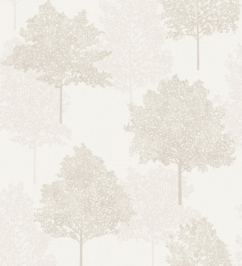 Papel pintado árboles estilo nórdico tonos beige Baltic Trees 127398