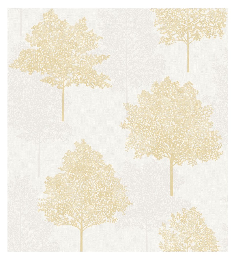 Papel pintado árboles estilo nórdico tonos ocres Baltic Trees 127400