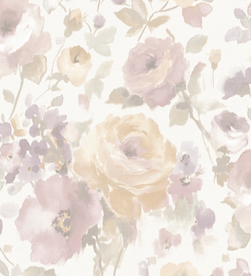 Ineficiente estimular Deber Papel pintado flores grandes estilo romántico tonos rosas y beige - Country  Rose 127404