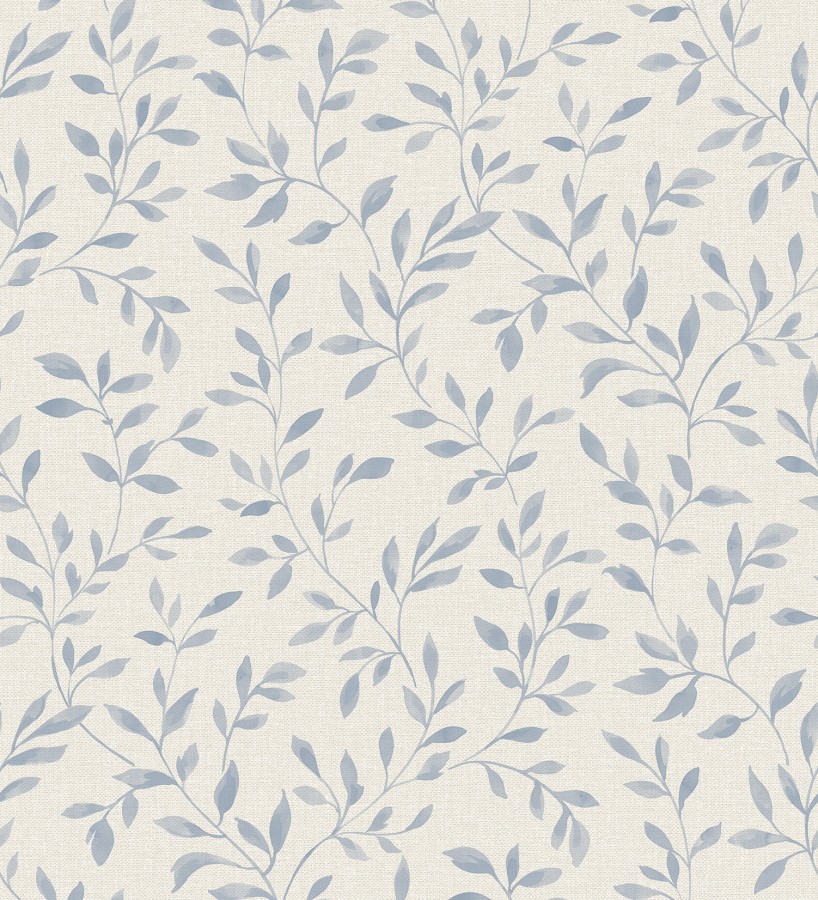 Papel pintado hojas pequeñas en rama azul  Dawson Country 127417