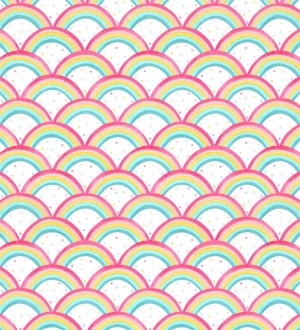 Papel pintado infantil arcoíris Happy Rainbow 127443