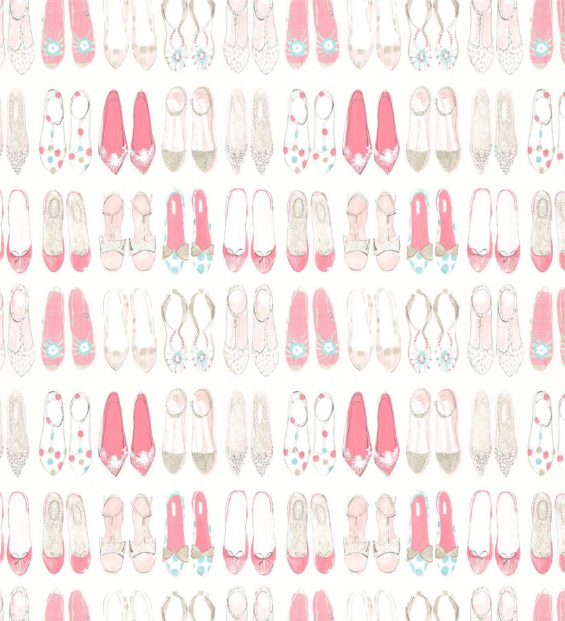 Papel pintado zapatos y sandalias rosa Megan Shoes 127444