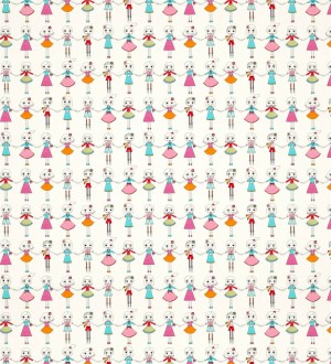 Papel pintado infantil de bailarinas cogidas de la mano Dolly Girls 127448