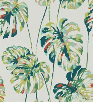 Papel pintado hojas de montsera estilo tropical Palms Hall 127502