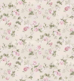 Papel pintado flores románticas estilo vintage Rosewood 127544