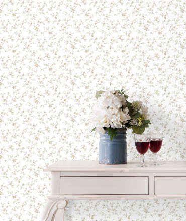 Papel pintado flores pequeñas románticas Verona Garden 127549