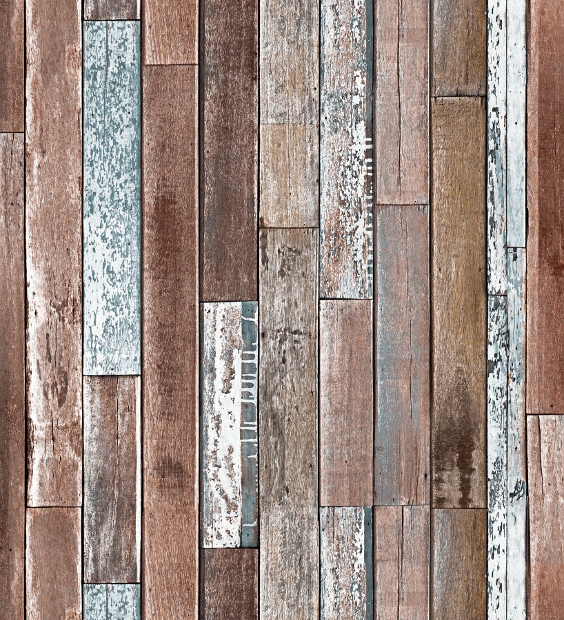 Papel pintado listones de madera desiguales tonos marrones Porto Silva 127601