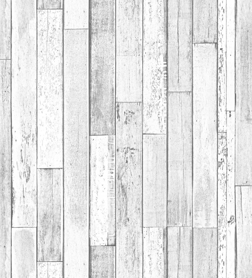 Papel pintado listones de madera desiguales gris claro Porto Silva 127604
