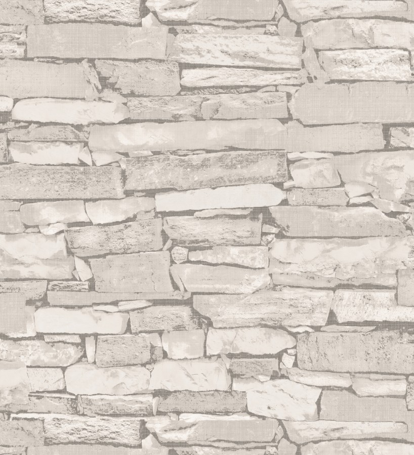 Papel pintado muro de piedra rústico beige Kelby Stone 127622