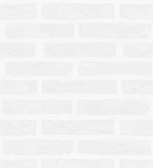 Papel pintado muro de ladrillo blanco relieve Baker Street 127627