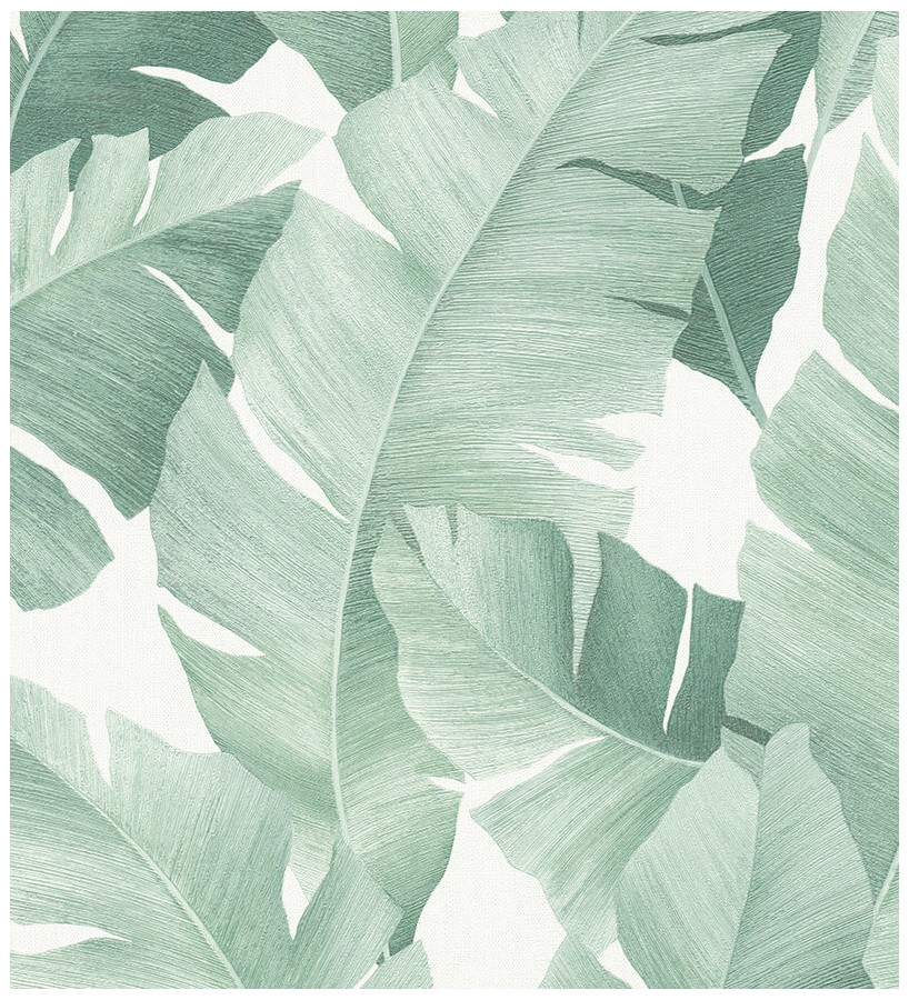 Papel pintado hojas grandes estilo tropical tonos verdes Florida Palms 127660