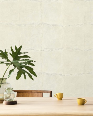 Papel pintado cuadros de piel de caimán africano beige Chester Factory 127719