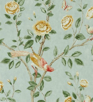 Papel pintado pájaros y flores estilo romántico Kenshi Garden 127755