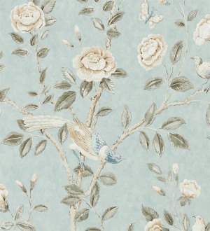 Papel pintado pájaros y flores estilo romántico Kenshi Garden 127759