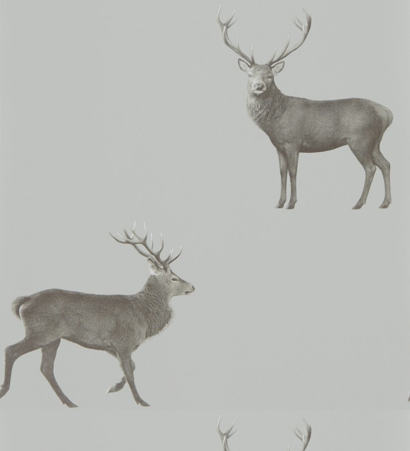 Papel pintado ciervos fondo gris Canadian Caribou 127773