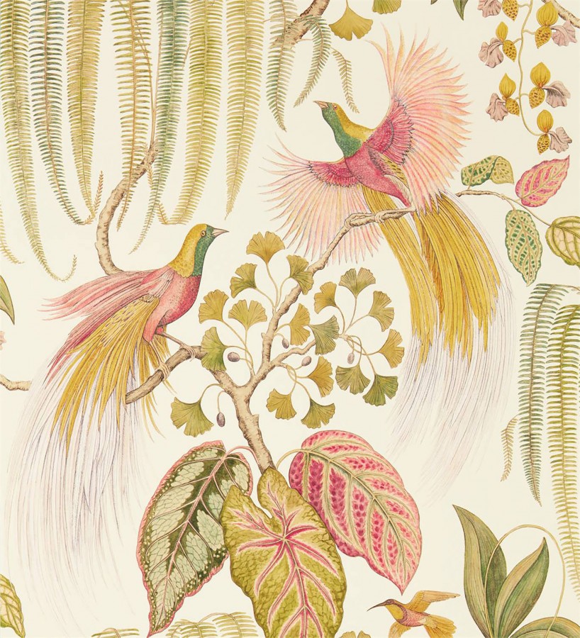 Papel pintado artístico de aves y plantas Rinko Royal 127787