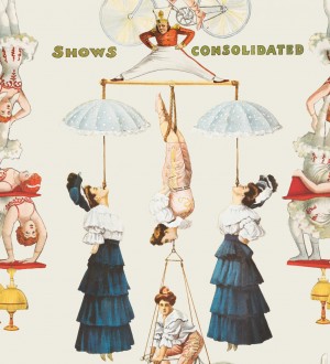 Papel pintado mujeres de circo estilo vintage Lady Circus 127816