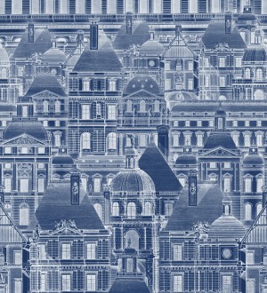 Papel pintado edificios de ciudad histórica tonos azules No Horizon 127835