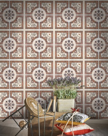 Papel pintado mosaico estilo oriental Ziduri 127873