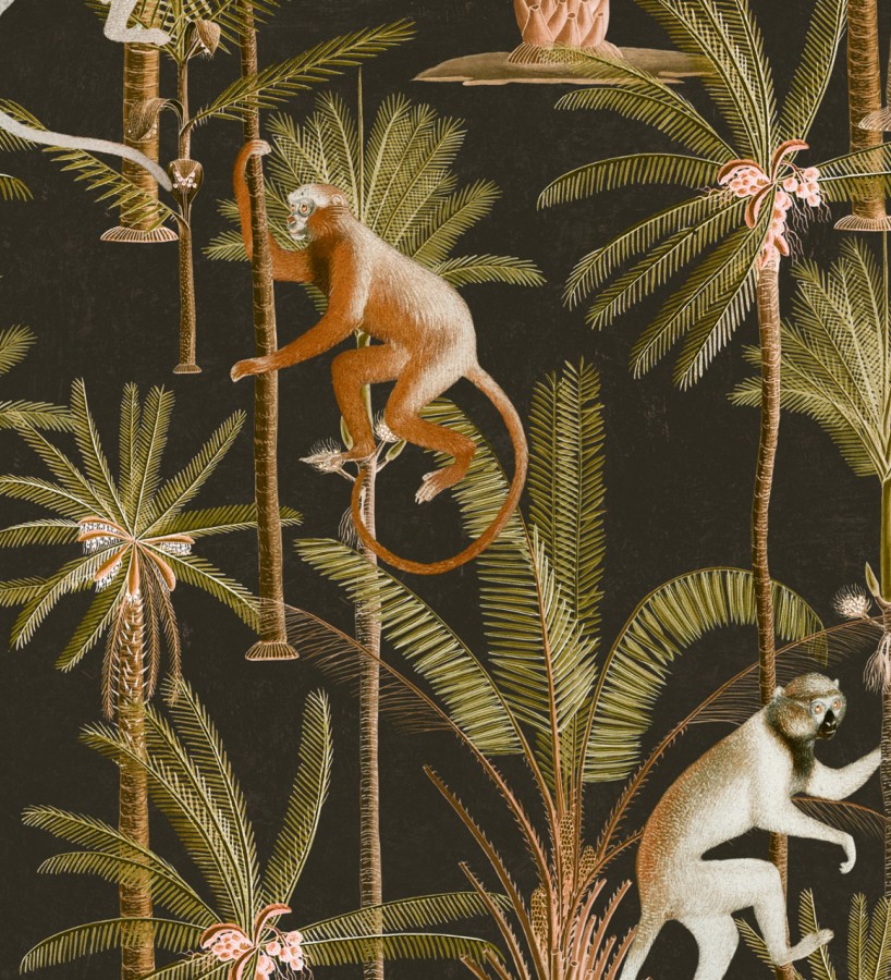 Papel pintado monos saltando en lianas Monkey Padure 127931