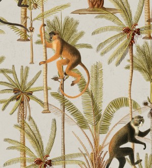 Papel pintado monos saltando en lianas Monkey Padure 127932