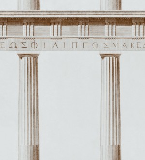 Papel pintado columnas del Partenón griego blanco Juno House 127982