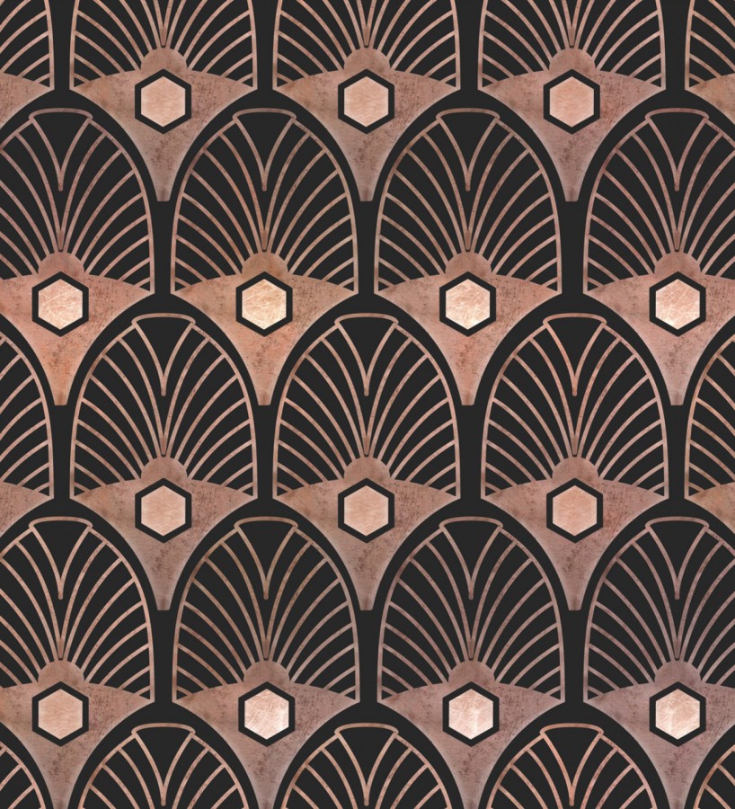 Papel pintado arcos con rayas estilo art decó  Wakanda 128000