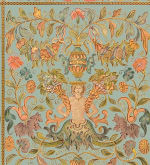 Papel pintado ornamental floral estilo clásico Giardino di Bisanzio 128135