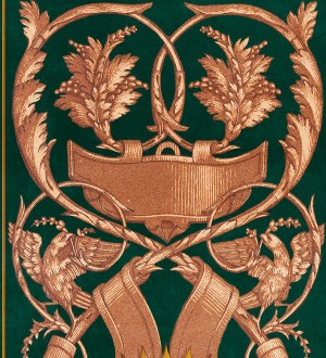 Papel pintado escudo heráldico fondo oscuro Firenze 128136